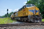 UP 6388 leads an intermodal across the CPKC Diamonds
